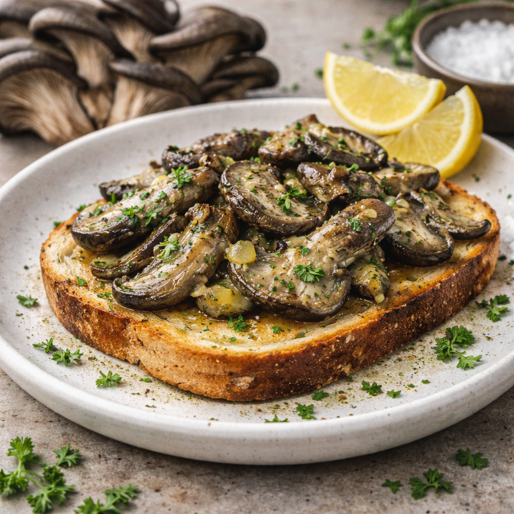 Garlic Butter Black Pearl Oyster Mushrooms Recipe