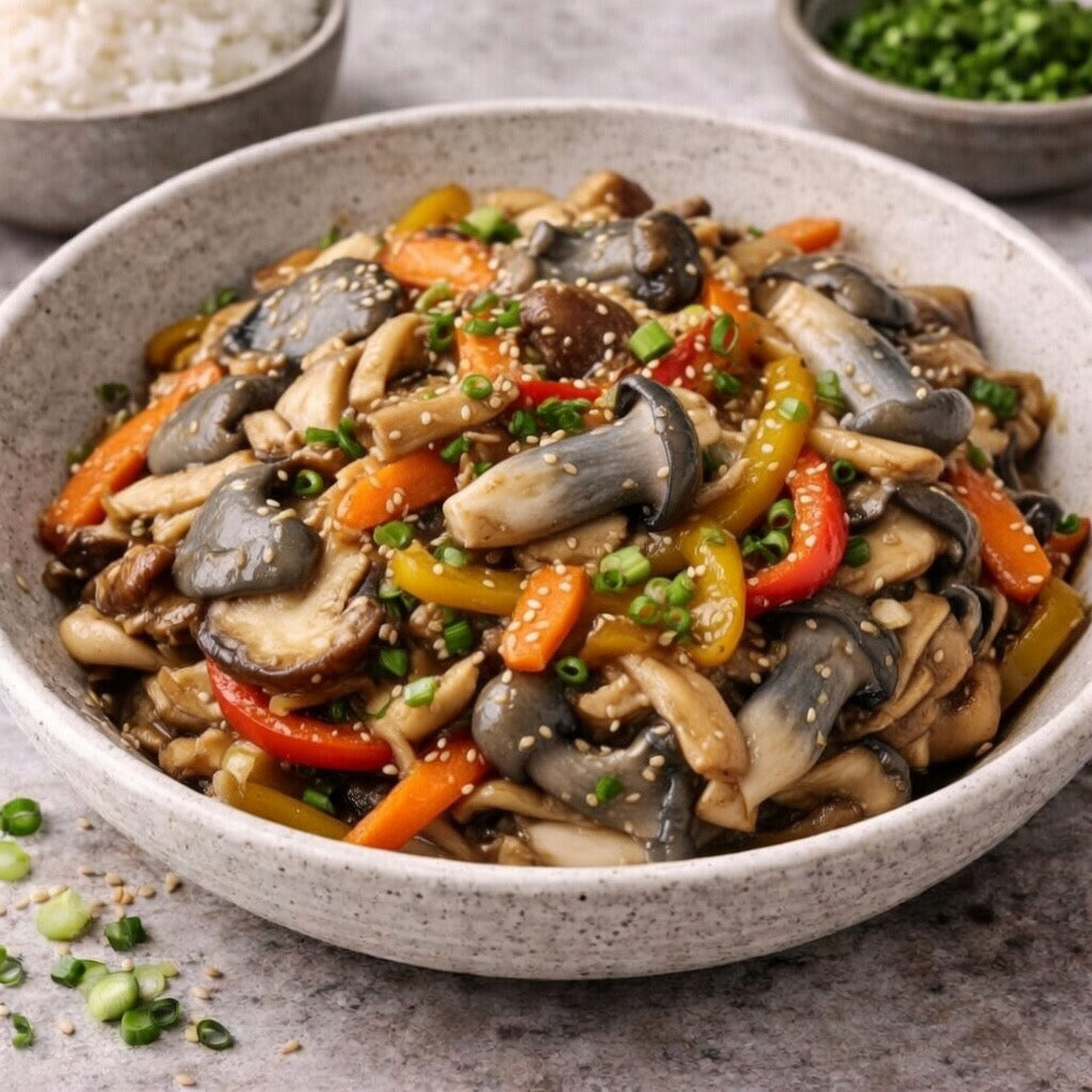 Mixed Oyster Mushroom Stir Fry Recipe