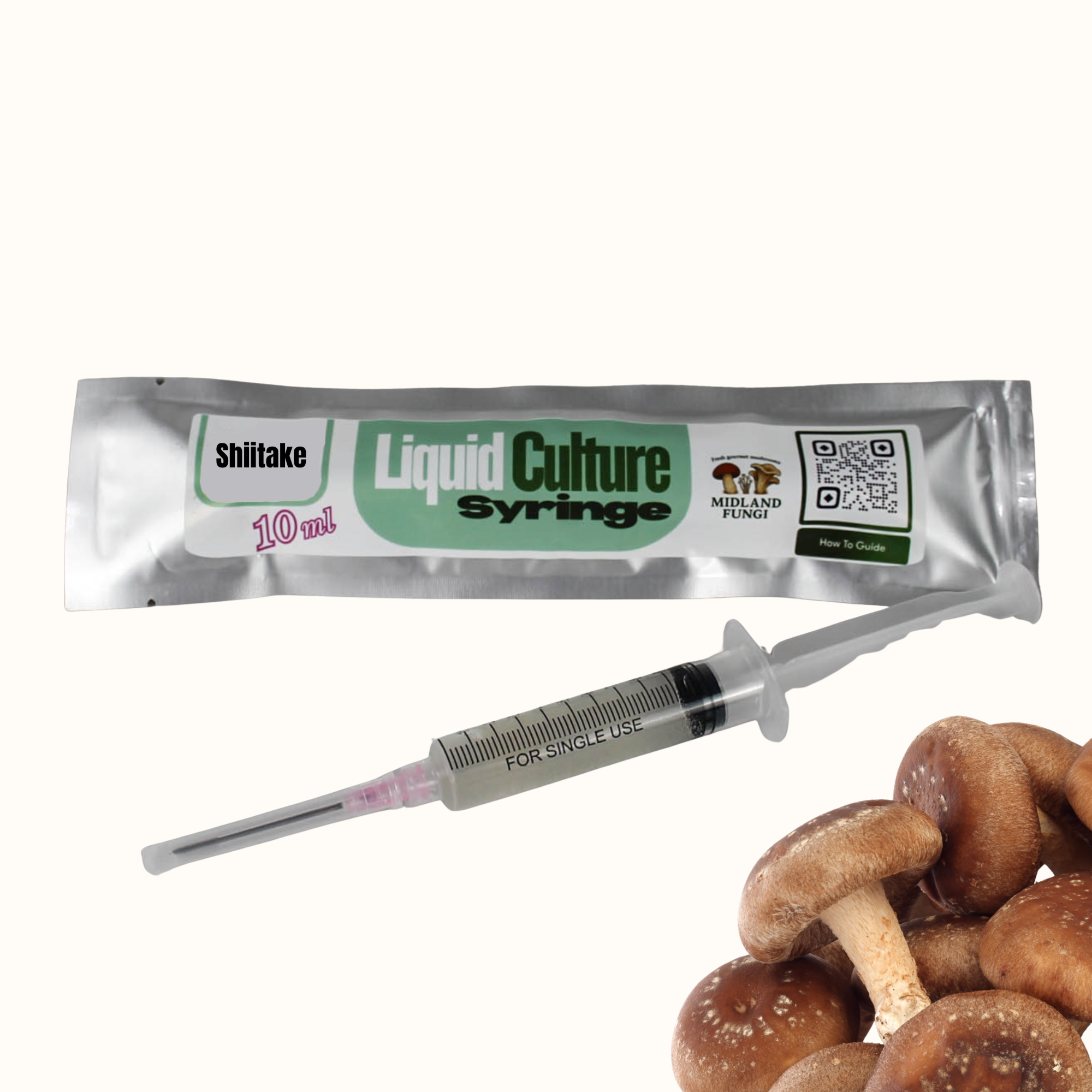 Shiitake Liquid Culture Syringe 10ml